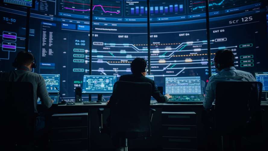 Geophysics data on screens