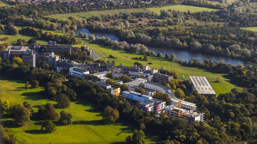 aerial view of campus