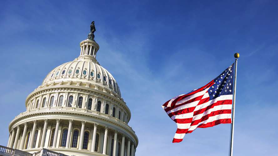 The American Flag and Capitol Hill
