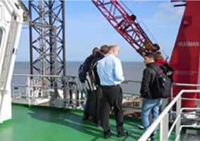 site visit on boat