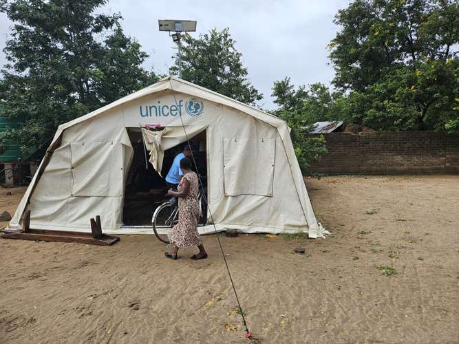 UNICEF care tent