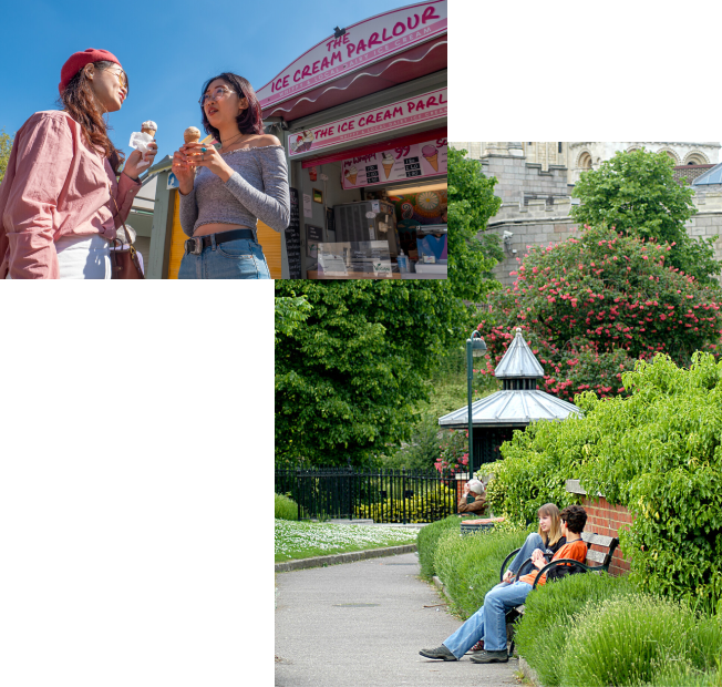 Overlapping scenic images of Norwich