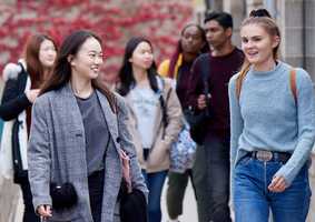 International students at the UEA campus