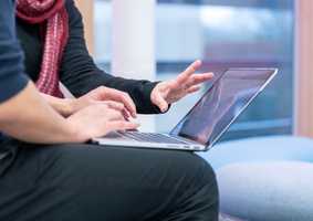 close-up of laptop