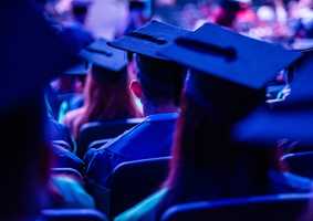 students at graduation