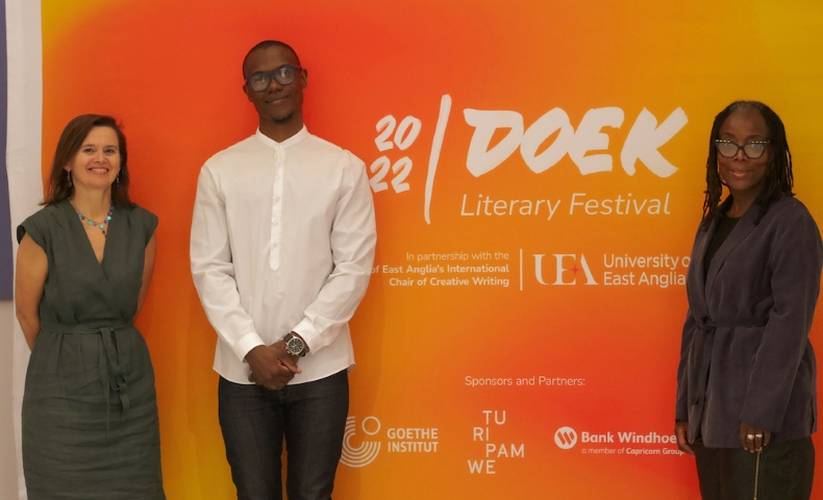 Jean McNeil, Rémy Ngamije, Tsitsi Dangarembga at Doek Literary Festival Organisers 2022