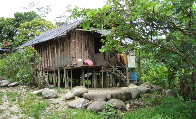 Traditional housing in Migalsim, Papua New Guinea