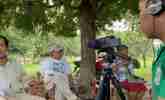 Filming a video with the community of Lomerio